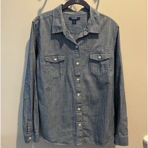 Collared button down ladies shirt